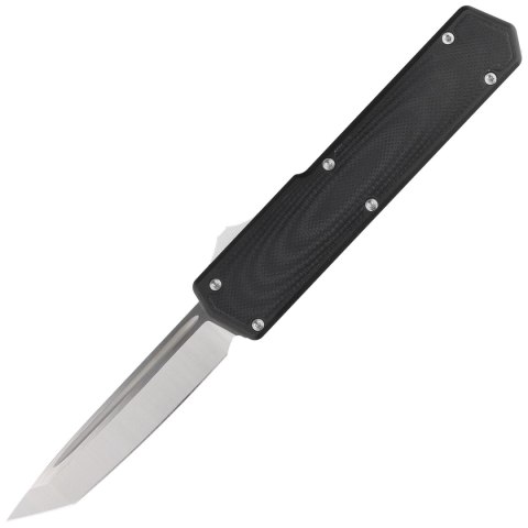 Nóż automatyczny OTF TacKnives TAKCOM Vigor V2 Black G10 / Black Aluminum, Satin 154CM TacKnives