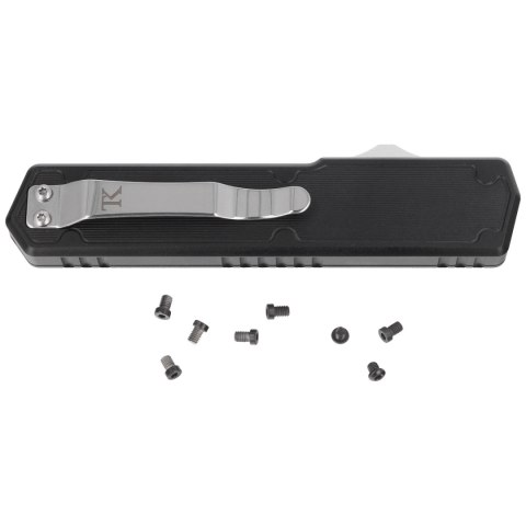 Nóż automatyczny OTF TacKnives TAKCOM Vigor V2 Black G10 / Black Aluminum, Satin 154CM TacKnives