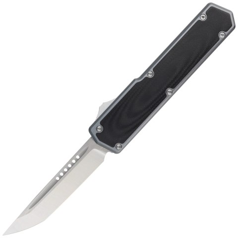 Nóż automatyczny OTF TacKnives TAKCOM Vigor V2 Black G10 / Grey Aluminum, Satin 154CM TacKnives