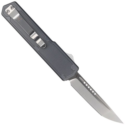Nóż automatyczny OTF TacKnives TAKCOM Vigor V2 Black G10 / Grey Aluminum, Satin 154CM TacKnives
