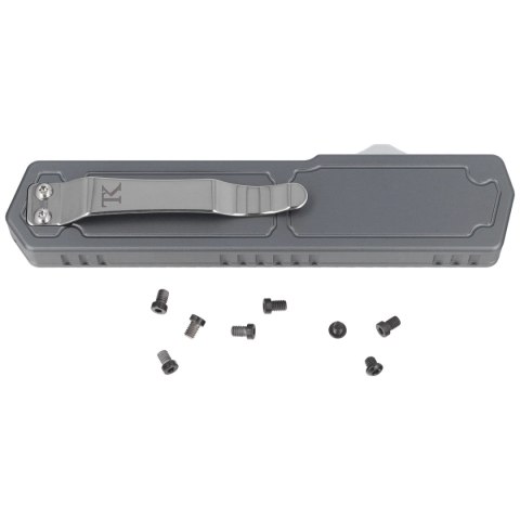 Nóż automatyczny OTF TacKnives TAKCOM Vigor V2 Carbon Fiber / Grey Aluminum, Satin CPM 154CM TacKnives