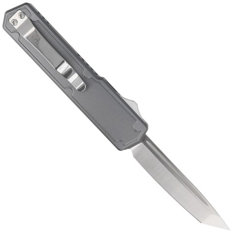 Nóż automatyczny OTF TacKnives TAKCOM Vigor V2 Red G10 / Grey Aluminum, Satin 154CM TacKnives