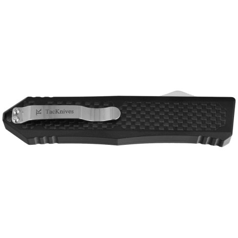 Nóż automatyczny OTF TacKnives Takcom Barracuda Carbon Fiber / Aluminium, Double Edge Satin D2 TacKnives