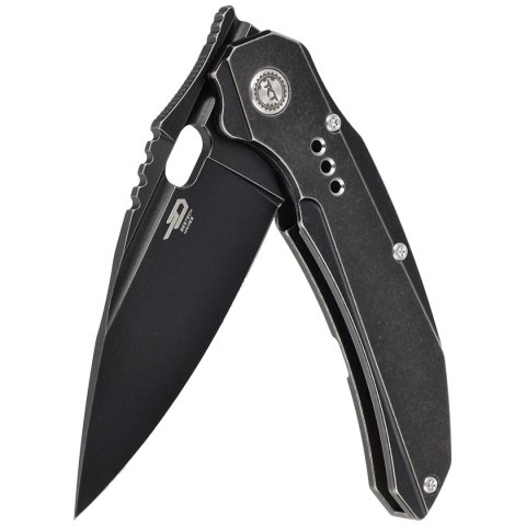 Nóż składany Bestech Exploit Black Stonewashed Titanium, Black Stonewashed S35VN by Todd Knife and Tool (BT2005C) Bestech Knives