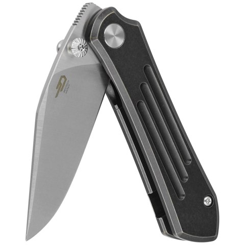 Nóż składany Bestech Icarus Black Stonewashed Titanium, Satin M390 by Nick Rogers (BT2302A) Bestech Knives