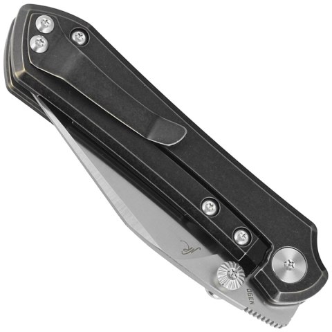 Nóż składany Bestech Icarus Black Stonewashed Titanium, Satin M390 by Nick Rogers (BT2302A) Bestech Knives