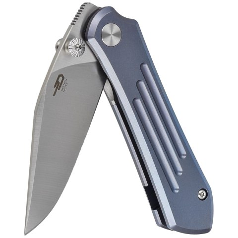 Nóż składany Bestech Icarus Blue Stonewashed Titanium, Satin M390 by Nick Rogers (BT2302E) Bestech Knives