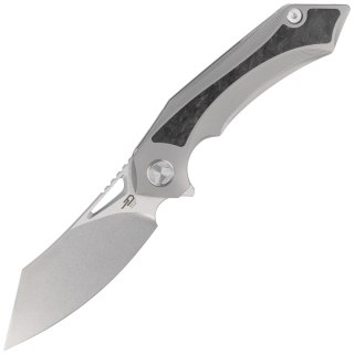 Nóż składany Bestech Kasta Grey Titanium / Marble Carbon Fiber, Mirror Stonewash M390 by Kombou (BT1909A) Bestech Knives