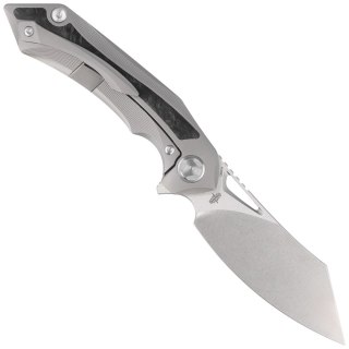 Nóż składany Bestech Kasta Grey Titanium / Marble Carbon Fiber, Mirror Stonewash M390 by Kombou (BT1909A) Bestech Knives