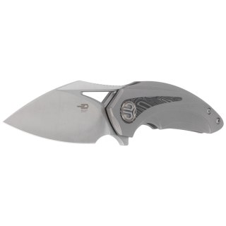 Nóż składany Bestech Nuke Dark Gray Titanium/Black Green G10, Satin M390 by Kombou (BT2107C) Bestech Knives