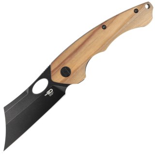 Nóż składany Bestech Skirmish Natural Olivewood, Black Stonewashed 154CM (BL06C) Bestech Knives