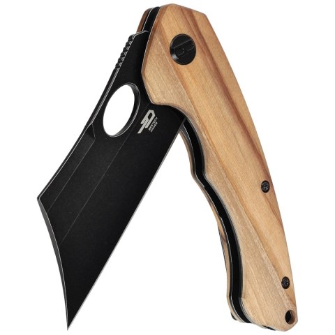 Nóż składany Bestech Skirmish Natural Olivewood, Black Stonewashed 154CM (BL06C) Bestech Knives