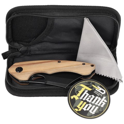 Nóż składany Bestech Skirmish Natural Olivewood, Black Stonewashed 154CM (BL06C) Bestech Knives