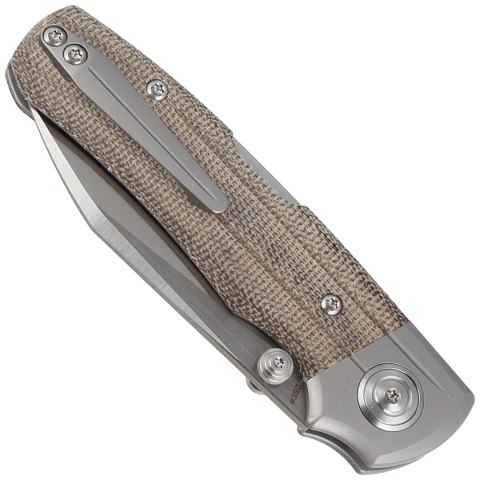 Nóż składany Bestech Tonic Grey Titanium/Green Canvas Micarta, Satin M390 by Colin Maisonpierre (BT2204C) Bestech Knives