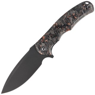 Nóż składany Civivi Praxis Shredded Carbon Fiber / Copper Shred, Black Stonewashed 9Cr18MoV (C803I) Civivi by WE Knife