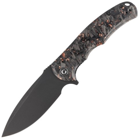 Nóż składany Civivi Praxis Shredded Carbon Fiber / Copper Shred, Black Stonewashed 9Cr18MoV (C803I) Civivi by WE Knife