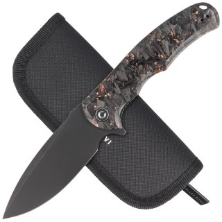 Nóż składany Civivi Praxis Shredded Carbon Fiber / Copper Shred, Black Stonewashed 9Cr18MoV (C803I) Civivi by WE Knife