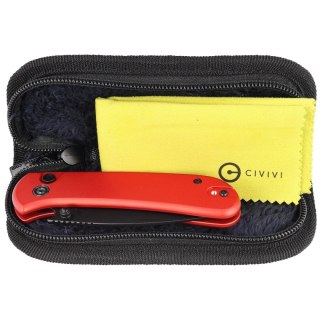 Nóż składany Civivi Qubit Red Aluminum, Black Stonewashed 14C28N (C22030E-2) Civivi by WE Knife