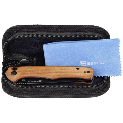 Nóż składany Sencut Crowley Guibourtia Wood, Black Stonewashed D2 (S21012-5) Sencut by We Knife