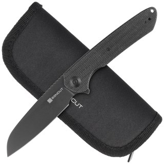Nóż składany Sencut Kyril Black Micarta, Black Stonewashed 9Cr18MoV by Ferrum Forge Knife Works (S22001-3) Sencut by We Knife