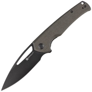 Nóż składany Sencut Mims Dark Green Canvas Micarta, Black Stonewashed 9Cr18MoV (S21013-3) Sencut by We Knife