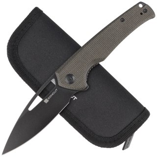 Nóż składany Sencut Mims Dark Green Canvas Micarta, Black Stonewashed 9Cr18MoV (S21013-3) Sencut by We Knife