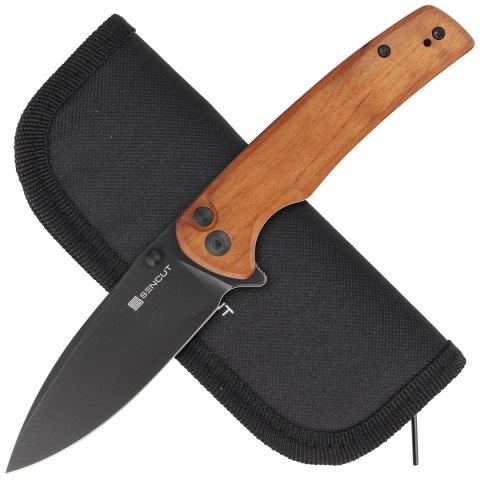 Nóż składany Sencut Sachse Guibourtia Wood, Black Stonewashed 9Cr18MoV (S21007-6) Sencut by We Knife