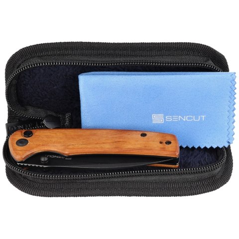 Nóż składany Sencut Sachse Guibourtia Wood, Black Stonewashed 9Cr18MoV (S21007-6) Sencut by We Knife