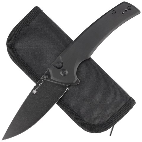 Nóż składany Sencut Serene Black Aluminium, Black Stonewashed D2 (S21022B-1) Sencut by We Knife