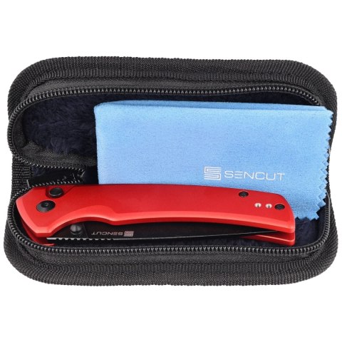 Nóż składany Sencut Serene Red Aluminium, Black Stonewashed D2 (S21022B-2) Sencut by We Knife