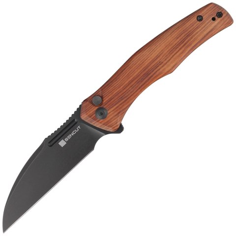Nóż składany Sencut Watauga Cuibourtia Wood, Black Stonewashed D2 (S21011-4) Sencut by We Knife