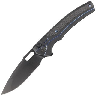 Nóż składany WE Knife Exciton LE No 044/205 Black Titanium / Twill Carbon Fiber, Two-Tone Black CPM 20CV (WE22038A-2) WE Knife