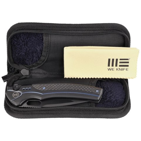 Nóż składany WE Knife Exciton LE No 084/205 Black Titanium / Twill Carbon Fiber, Two-Tone Black CPM 20CV (WE22038A-2) WE Knife