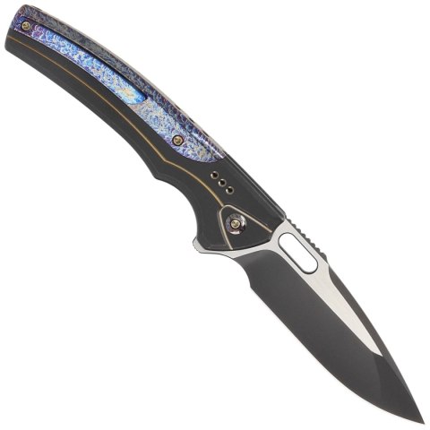 Nóż składany WE Knife Exciton LE No 185/210 Black / Flamed Titanium, Two Tone CPM 20CV (WE22038A-4) WE Knife