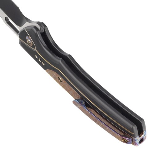 Nóż składany WE Knife Exciton LE No 185/210 Black / Flamed Titanium, Two Tone CPM 20CV (WE22038A-4) WE Knife