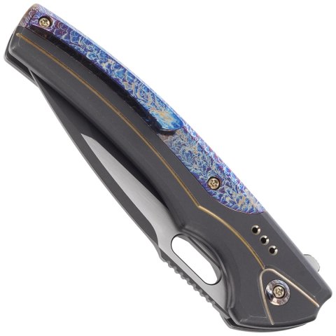 Nóż składany WE Knife Exciton LE No 185/210 Black / Flamed Titanium, Two Tone CPM 20CV (WE22038A-4) WE Knife