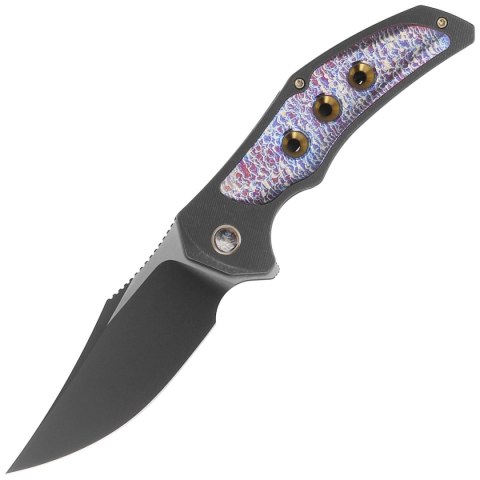 Nóż składany WE Knife Magnetron Black / Flamed Titanium, Two Tone CPM 20CV (WE18058-4) WE Knife