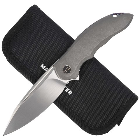 Nóż składany WE Knife Makani LE No 129/210 Gray Titanium, Hand Rubbed Satin CPM 20CV by Anton Tkachenko (WE21048-2) WE Knife