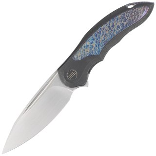 Nóż składany WE Knife Makani LE No 137/300 Black Titanium / Flamed Titanium Inlay, Hand Rubbed Satin CPM 20CV by Anton Tkachenko WE Knife