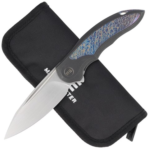 Nóż składany WE Knife Makani LE No 137/300 Black Titanium / Flamed Titanium Inlay, Hand Rubbed Satin CPM 20CV by Anton Tkachenko WE Knife