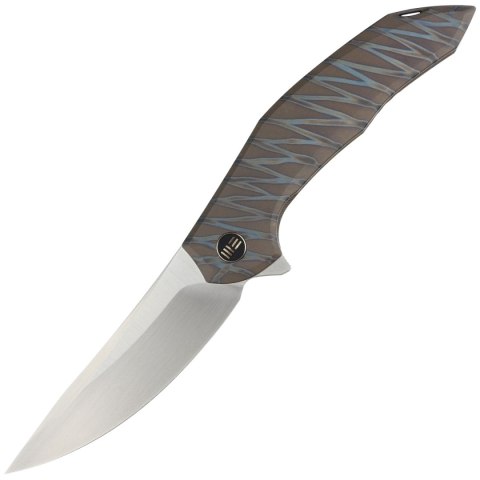 Nóż składany WE Knife Merata LE No 171/200 Tiger Stripe Titanium, Hand Rubbed Satin CPM 20CV by Anton Tkachenko (WE22008A-3) WE Knife