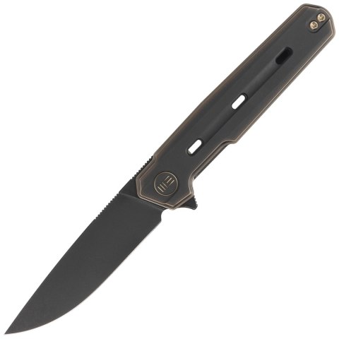 Nóż składany WE Knife Navo Bronze / Black Titanium, Black Stonewashed CPM 20CV by Ostap Hel (WE22026-3) WE Knife