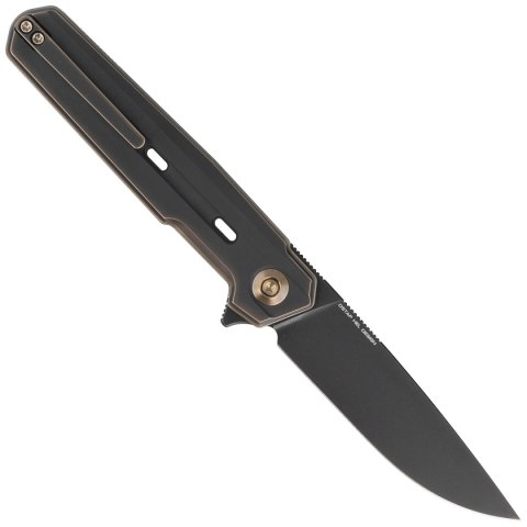 Nóż składany WE Knife Navo Bronze / Black Titanium, Black Stonewashed CPM 20CV by Ostap Hel (WE22026-3) WE Knife
