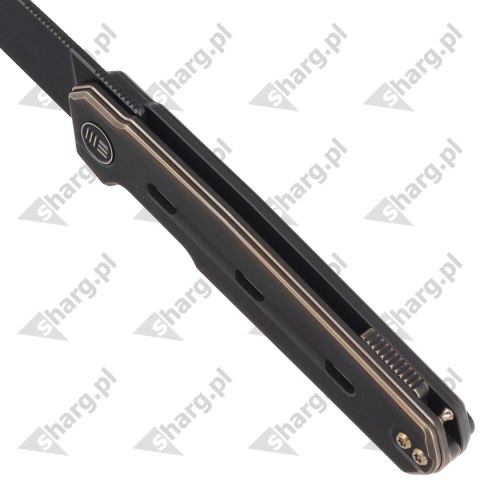 Nóż składany WE Knife Navo Bronze / Black Titanium, Black Stonewashed CPM 20CV by Ostap Hel (WE22026-3) WE Knife