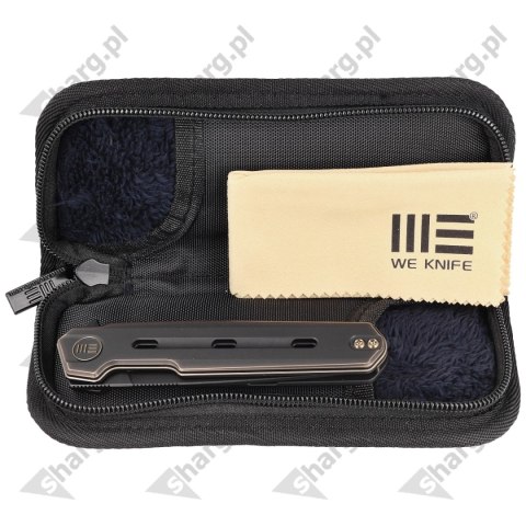 Nóż składany WE Knife Navo Bronze / Black Titanium, Black Stonewashed CPM 20CV by Ostap Hel (WE22026-3) WE Knife