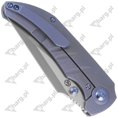 Nóż składany WE Knife Riff-Raff Blue Titanium, Hand Rubbed Satin CPM 20CV by Matthew Christensen (WE22020B-2) WE Knife