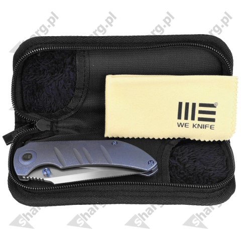 Nóż składany WE Knife Riff-Raff Blue Titanium, Hand Rubbed Satin CPM 20CV by Matthew Christensen (WE22020B-2) WE Knife