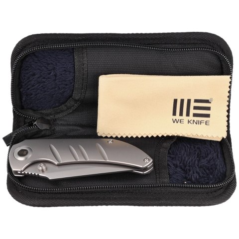 Nóż składany WE Knife Riff-Raff Polished Bead Blasted Titanium, Polished Bead Blasted CPM 20CV by Matthew Christensen (WE22020B- WE Knife