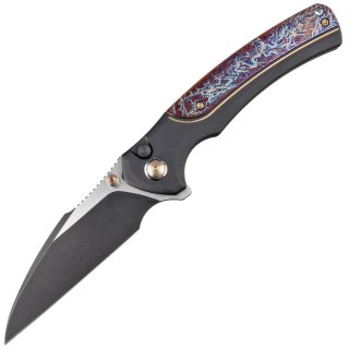 Nóż składany WE Knife Ziffius LE No 140/310 Black Titanium/Flamed, Black Stonewashed/Satin CPM 20CV (WE22024D-1) WE Knife