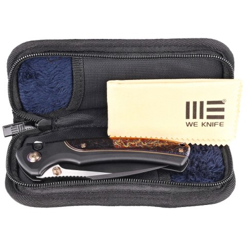 Nóż składany WE Knife Ziffius LE No 140/310 Black Titanium/Flamed, Black Stonewashed/Satin CPM 20CV (WE22024D-1) WE Knife